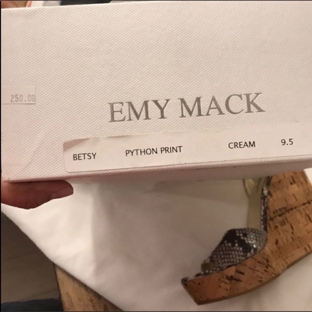 EMY MACK PYTHON PRINT WEDGE HEELS. NEW NWT - image 6